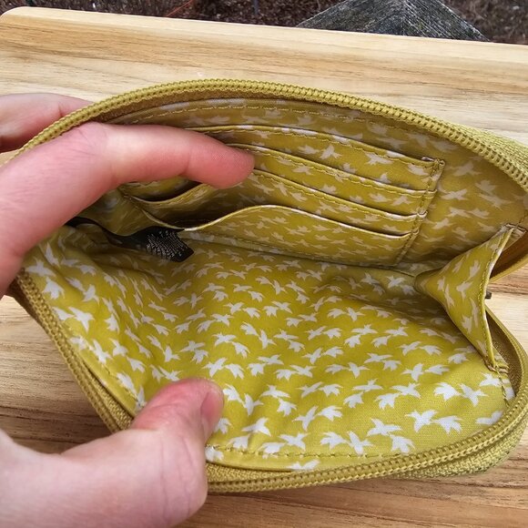 FOSSIL Mini Wristlet Wallet Clutch Printed Coated Canvas Pre-owned - Picture 7 of 7